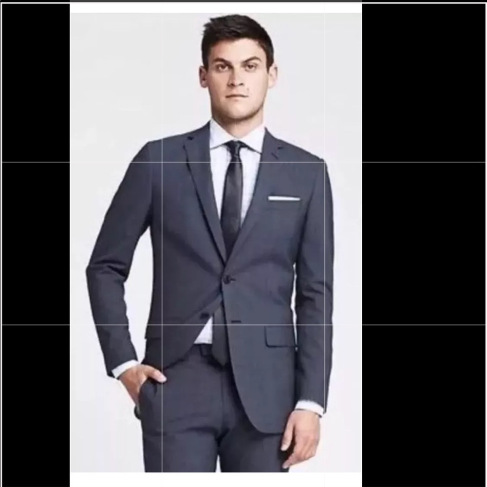 Authentic banana republic monogram blazer navy blu